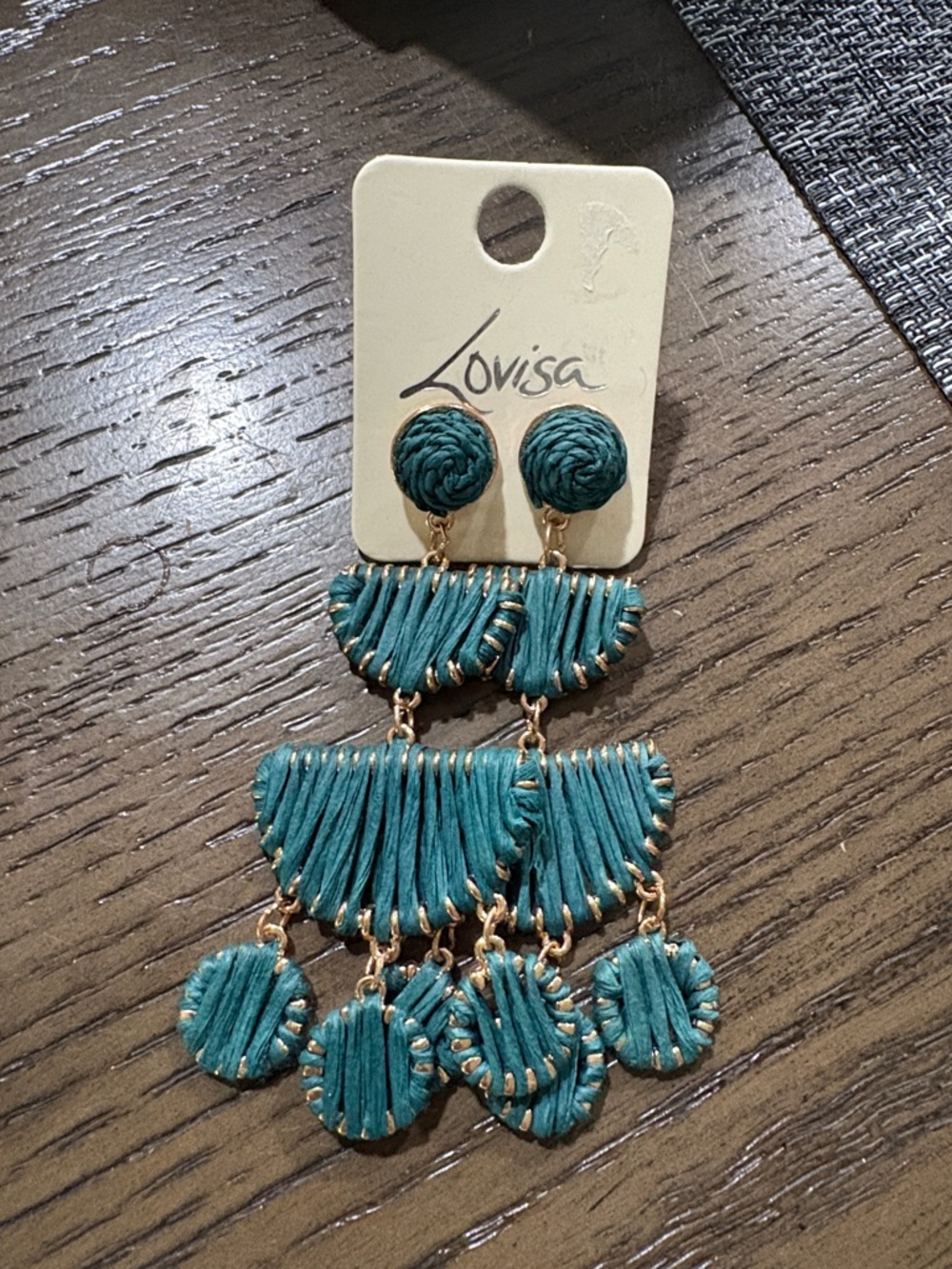 Lovisa Teal Statement Tassel Drop Earrings